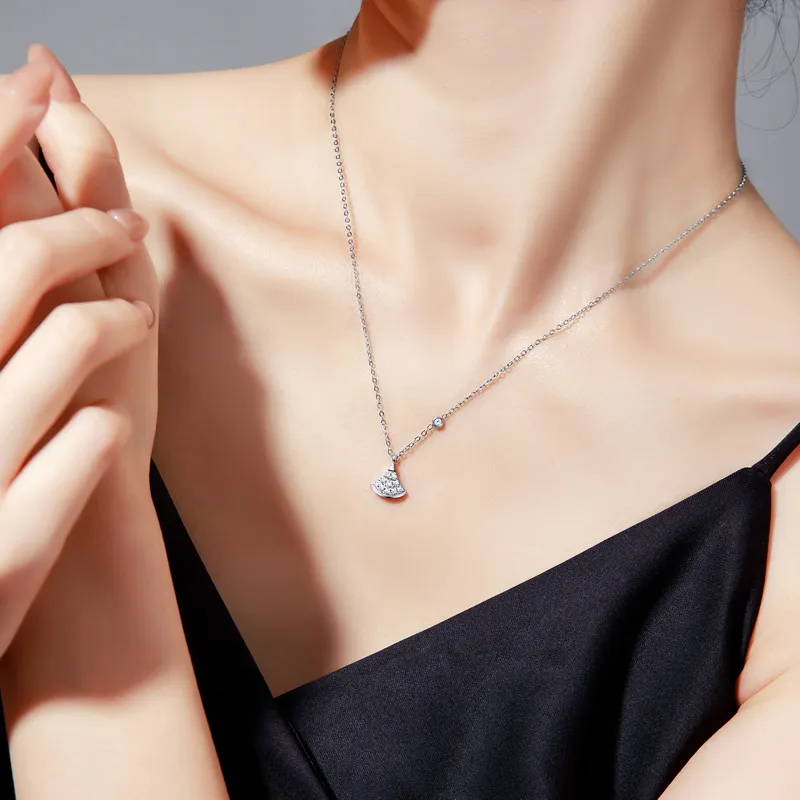 OLEVS Stainless Steel Necklaces Women's Silver-5