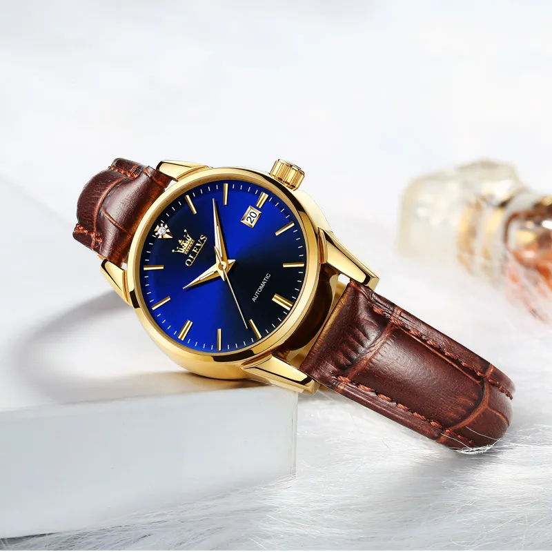 OLEVS Minimalist Series Mechanical Movement Watch Women's Watch White Dial-41