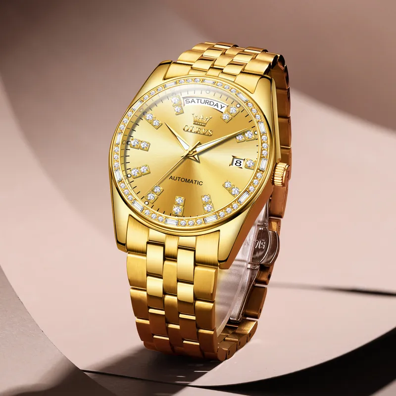 OLEVS Radiant Collection Mechanical Movement Watch Men's Watches White Dial-14