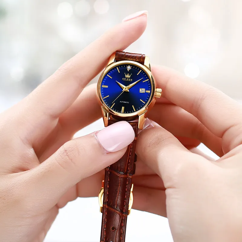 OLEVS Minimalist Series Mechanical Movement Watch Women's Watch White Dial-38