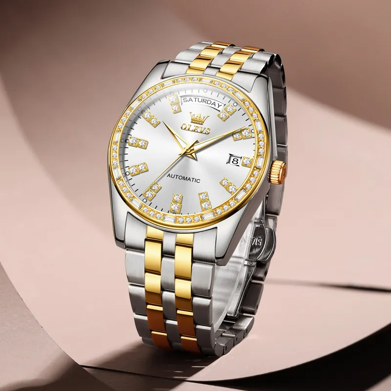 OLEVS Radiant Collection Mechanical Movement Watch Men's Watches White Dial-8
