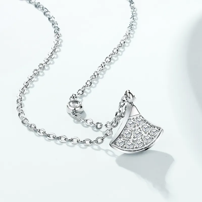 OLEVS Stainless Steel Necklaces Women's Silver-2