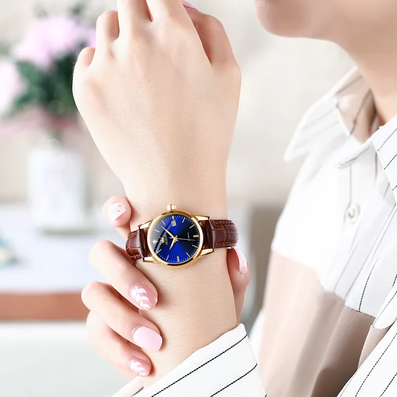 OLEVS Minimalist Series Mechanical Movement Watch Women's Watch White Dial-40