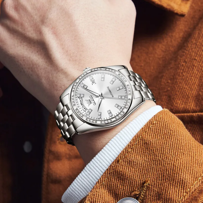 OLEVS Radiant Collection Mechanical Movement Watch Men's Watches White Dial-4