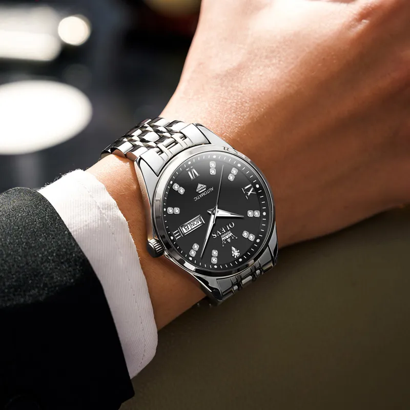 OLEVS Minimalist Series Automatic Mechanical Movement Watch Men's Watches White Dial-8