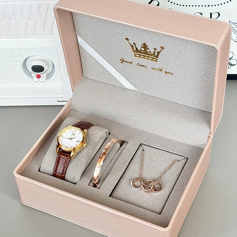 OLEVS Minimalist Series Mechanical Movement Watch Women's Watch White Dial-2