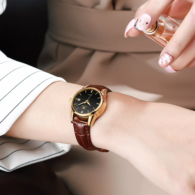 OLEVS Minimalist Series Mechanical Movement Watch Women's Watch White Dial-29