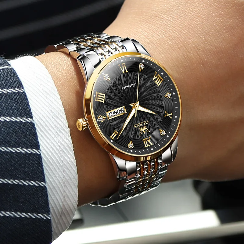 OLEVS Automatic Mechanical Movement Watch Men's Watches White Dial-10