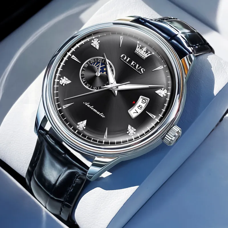 OLEVS Play The Cool Series Mechanical Movement Watch Men's Watches White Dial-28