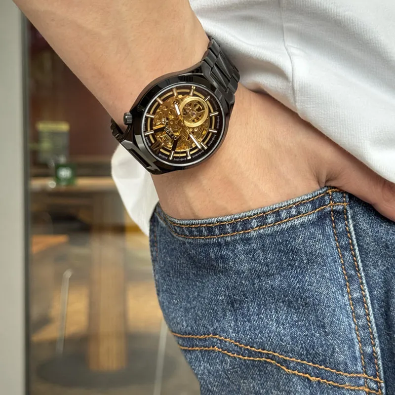 OLEVS Play The Cool Series Mechanical Movement Stainless Steel Watchband Watch Men's Watches White Dial-17