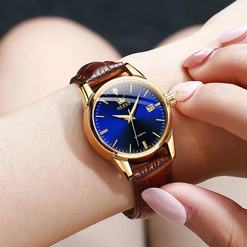 OLEVS Minimalist Series Mechanical Movement Watch Women's Watch White Dial-17