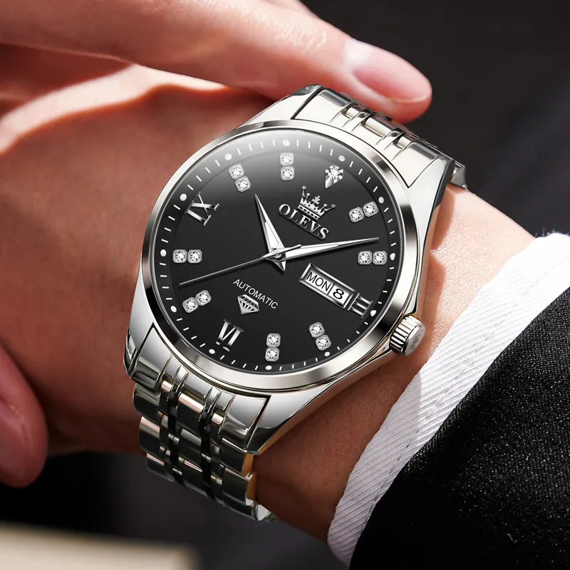 OLEVS Minimalist Series Automatic Mechanical Movement Watch Men's Watches White Dial-9