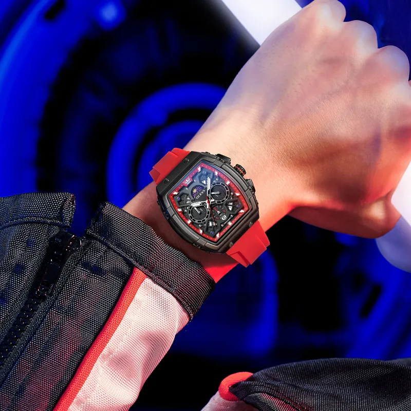 OLEVS Play The Cool Series Quartz Movement Watch Men's Watches Black Dial-7