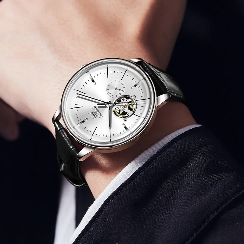 OLEVS Minimalist Series Automatic Mechanical Movement Watch Men's Watches White Dial-7