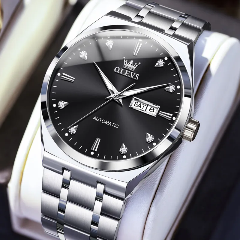OLEVS Wisdom Series Mechanical Movement Watch Men's Watches White Dial-7