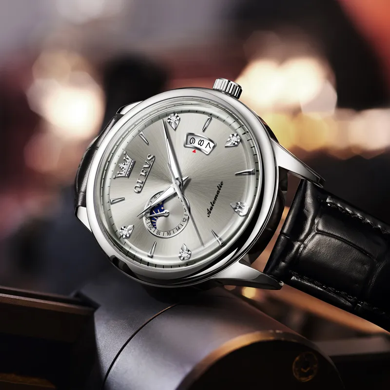 OLEVS Play The Cool Series Mechanical Movement Watch Men's Watches White Dial-17