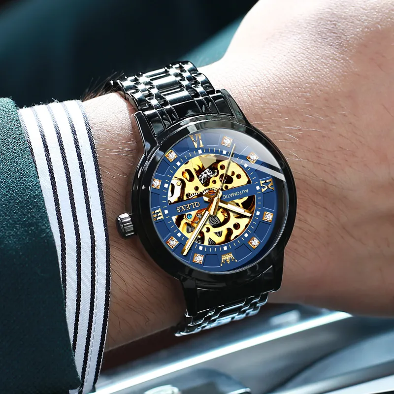 OLEVS Play The Cool Series Mechanical Movement Watch Men's Watches White Dial-15