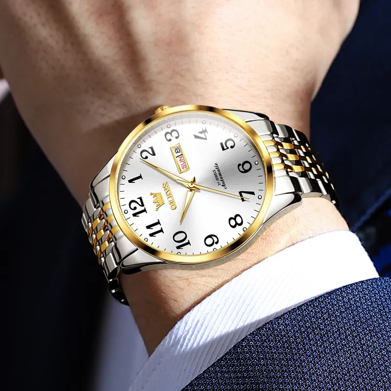 OLEVS Mechanical Movement Stainless Steel Watchband Watch Men's Watches White Dial-8