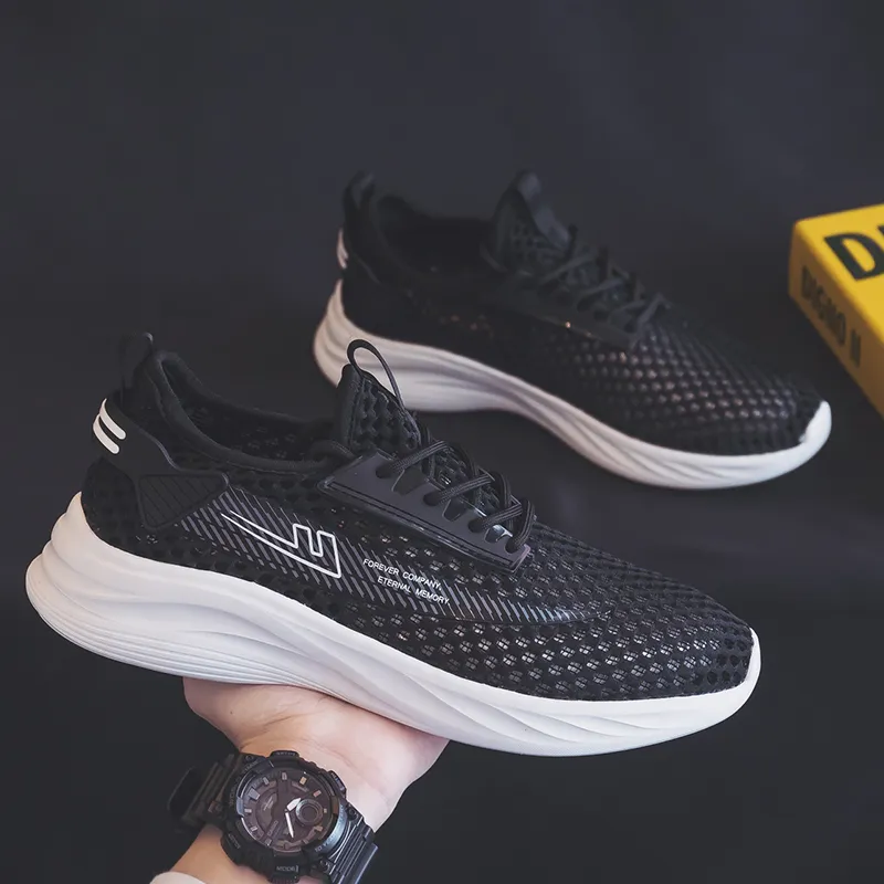Warrior Wing Series Cushioning Abrasion Resistant Lightweight Slip Resistant Low Top Casual Shoes Unisex Black-5