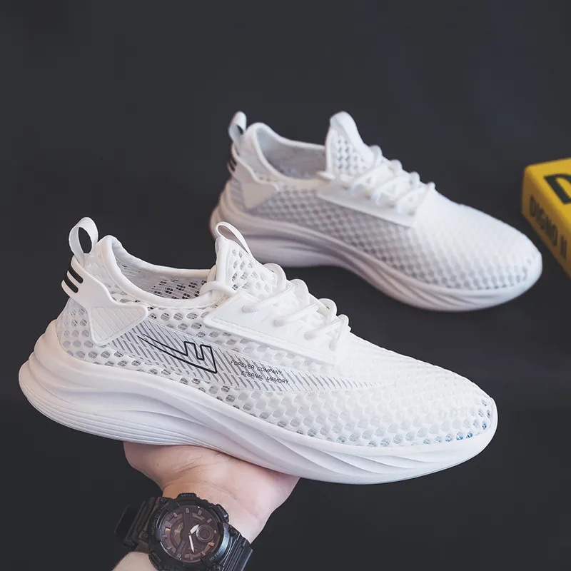 Warrior Wing Series Cushioning Abrasion Resistant Lightweight Slip Resistant Low Top Casual Shoes Unisex White-6
