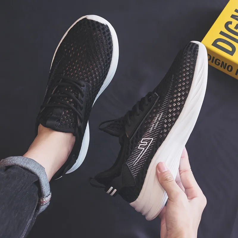 Warrior Wing Series Cushioning Abrasion Resistant Lightweight Slip Resistant Low Top Casual Shoes Unisex Black-4