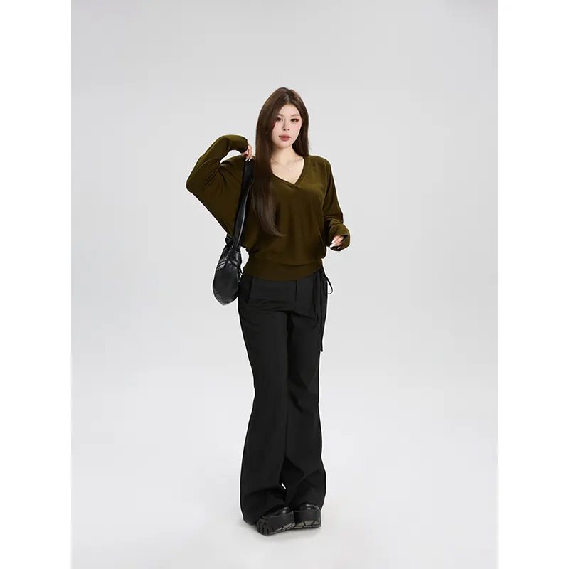 BSEVENI Casual Pants Women's Black-4
