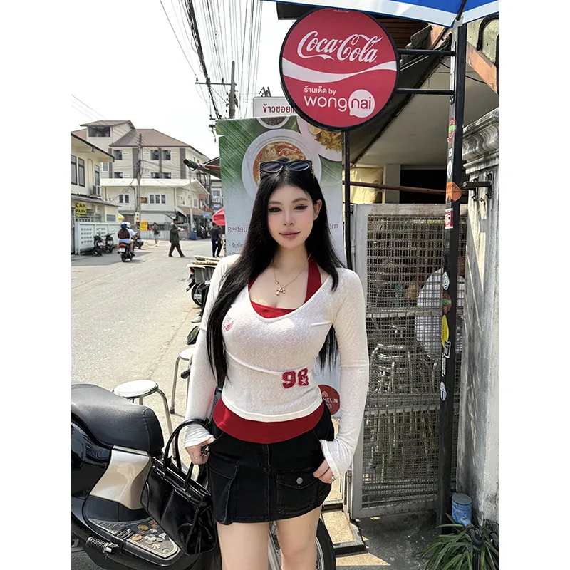 BSEVENI Denim Short Skirts Women's-4