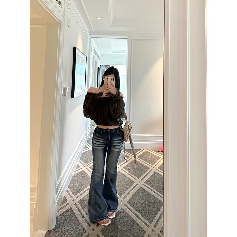 BSEVENI Jeans Women's Blue-5