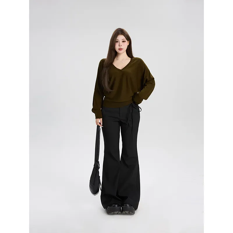 BSEVENI Casual Pants Women's Black-2
