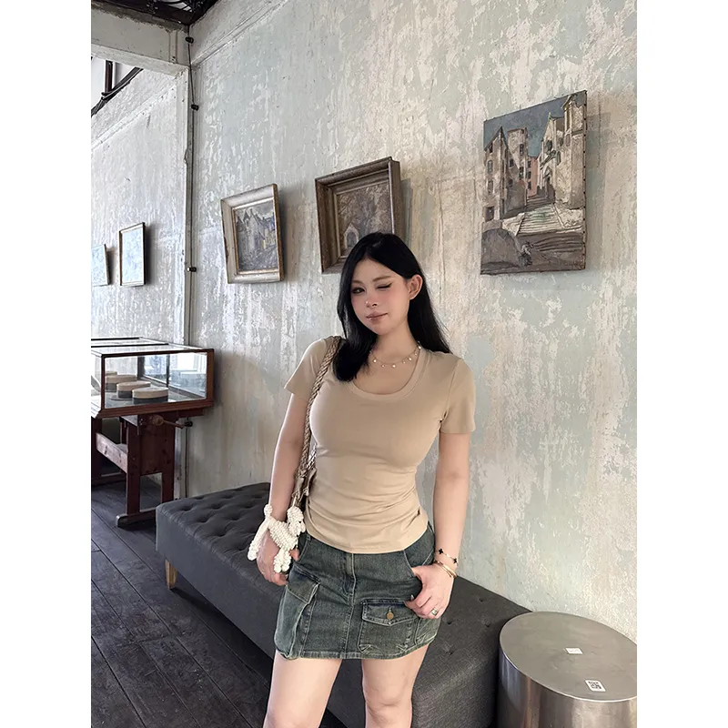 BSEVENI Denim Short Skirts Women's-8