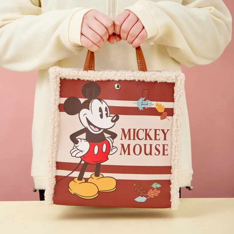 Disney Lotso Collection Mickey Collection PVC With Leather Tote Bag Shopping Handbag Regular Women's Multicolor-5