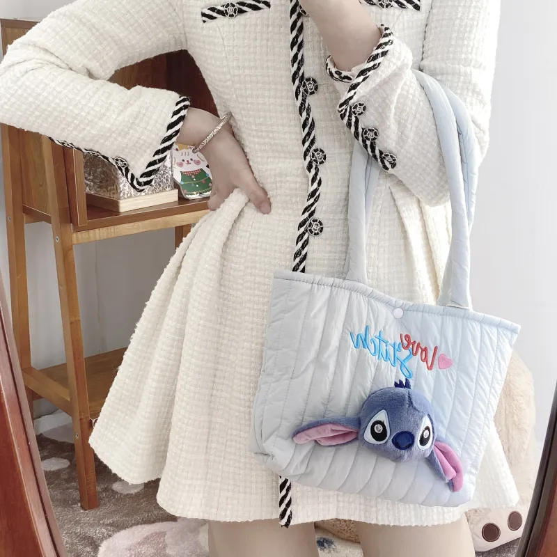 Disney Polyester Tote Bag Shopping Bag Handbag Women's Blue-3