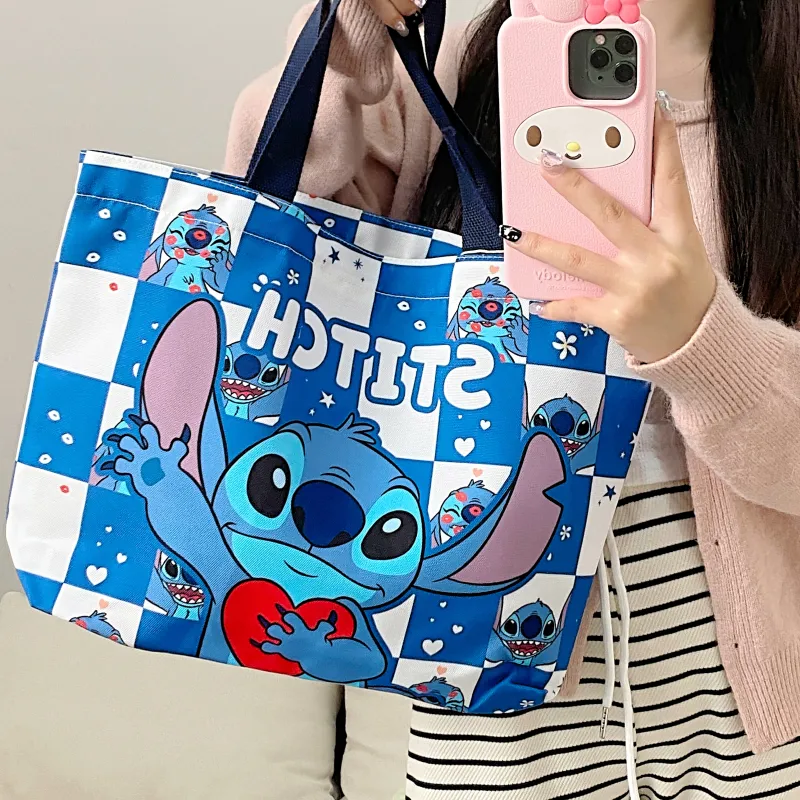 Disney Canvas Tote Bag Shopping Bag Canvas Bag Shoulder Bag Women's Blue-1