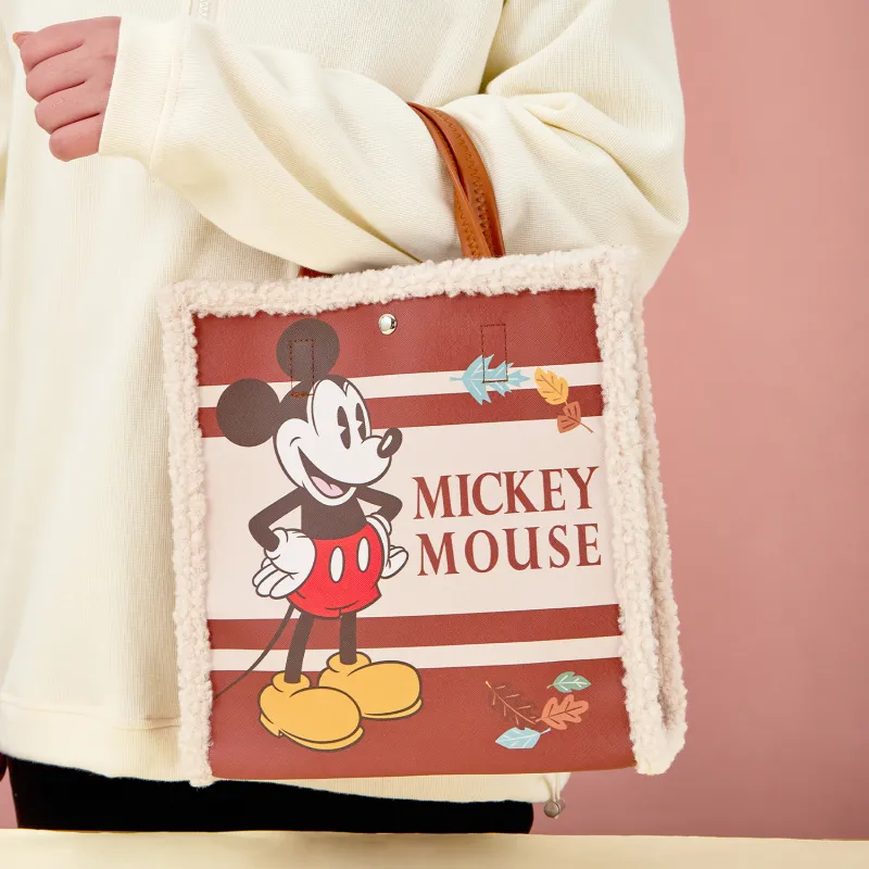 Disney Lotso Collection Mickey Collection PVC With Leather Tote Bag Shopping Handbag Regular Women's Multicolor-6