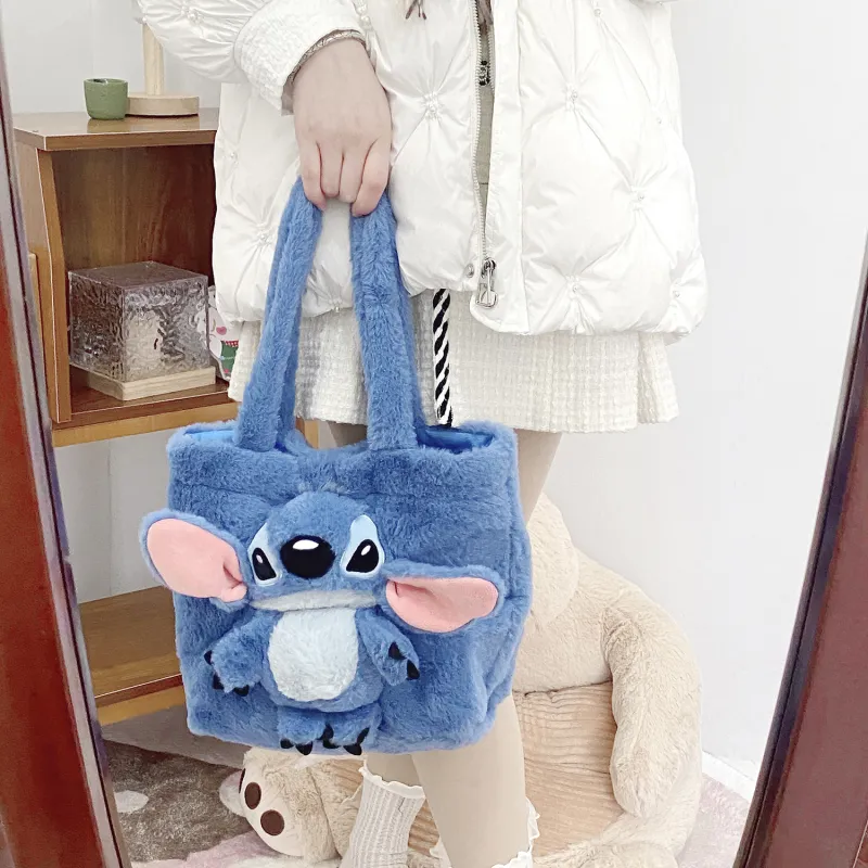 Disney Polyester Tote Bag Shopping Bag Shoulder Bag Handbag Women's Blue-3