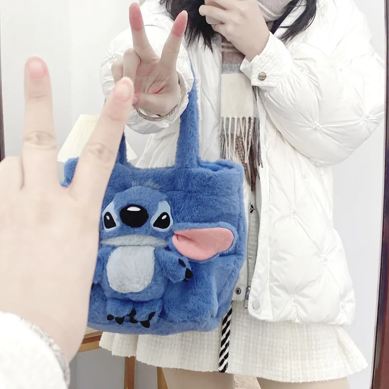 Disney Polyester Tote Bag Shopping Bag Shoulder Bag Handbag Women's Blue-1