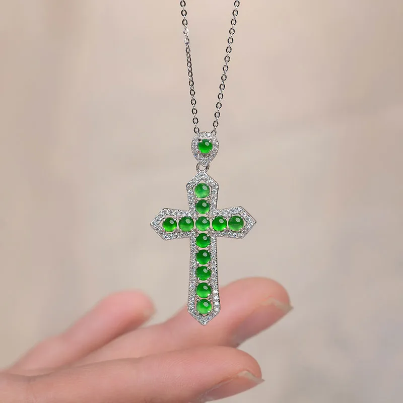Princess Cui Ice Type Jadeite Necklaces Women's-4