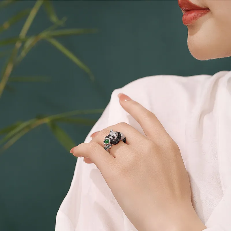 Princess Cui Ice Glutinous Jadeite Rings Unisex-5