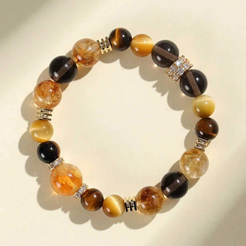 Princess Cui Tiger's Eye Stone Jade Bracelets Unisex-2