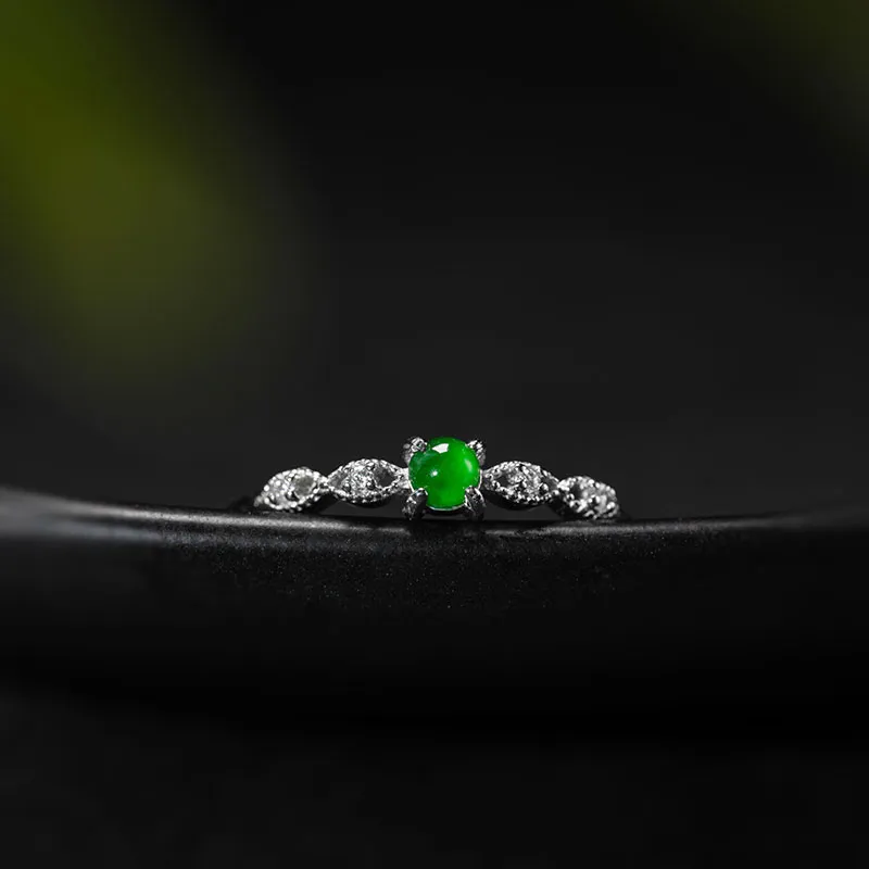 Princess Cui Ice Glutinous Jadeite Rings Women's-3