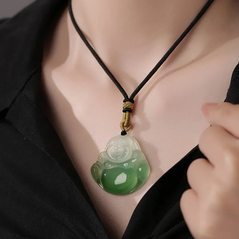 Princess Cui Chalcedony Jade Necklaces Unisex-3