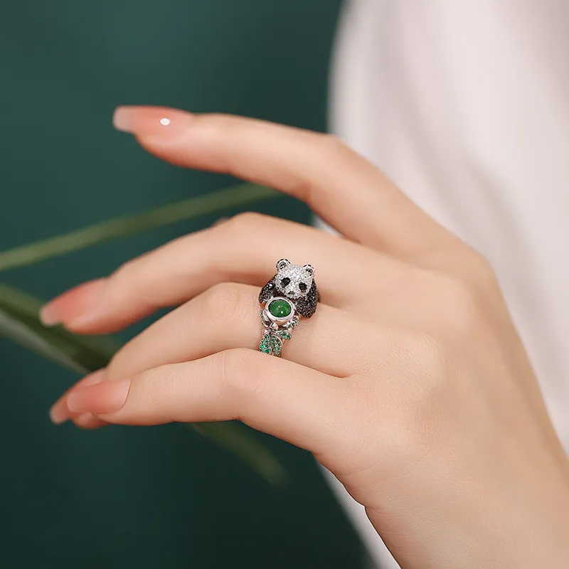 Princess Cui Ice Glutinous Jadeite Rings Unisex-4