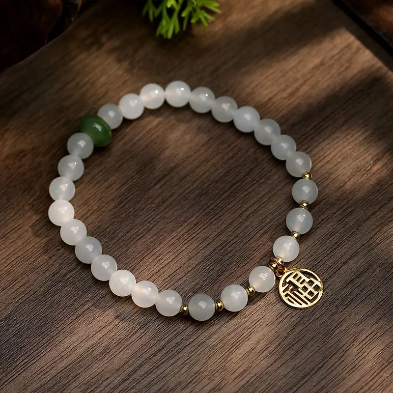 Princess Cui Hetian Jade Bracelets White Jade/Pale Greenish White Jade Women's-3