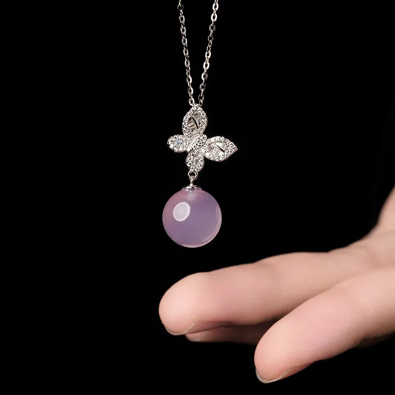 Princess Cui Chalcedony Jade Necklaces Women's-4