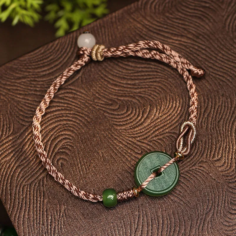 Princess Cui Hetian Jade Bracelets Green Jade Unisex-1