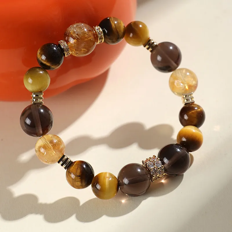 Princess Cui Tiger's Eye Stone Jade Bracelets Unisex-3