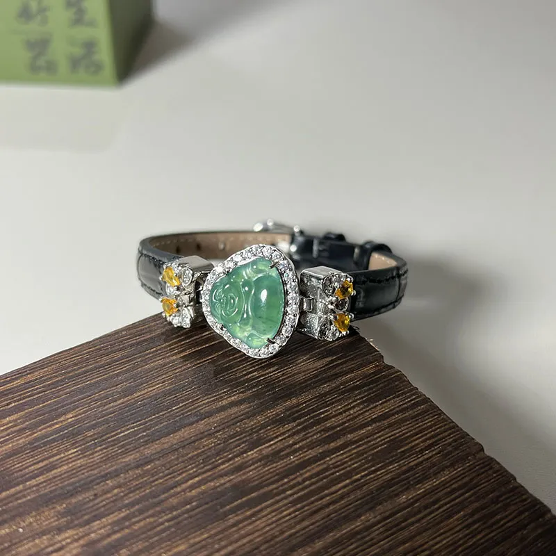 Princess Cui Ice Glutinous Jadeite Bracelets Unisex-3