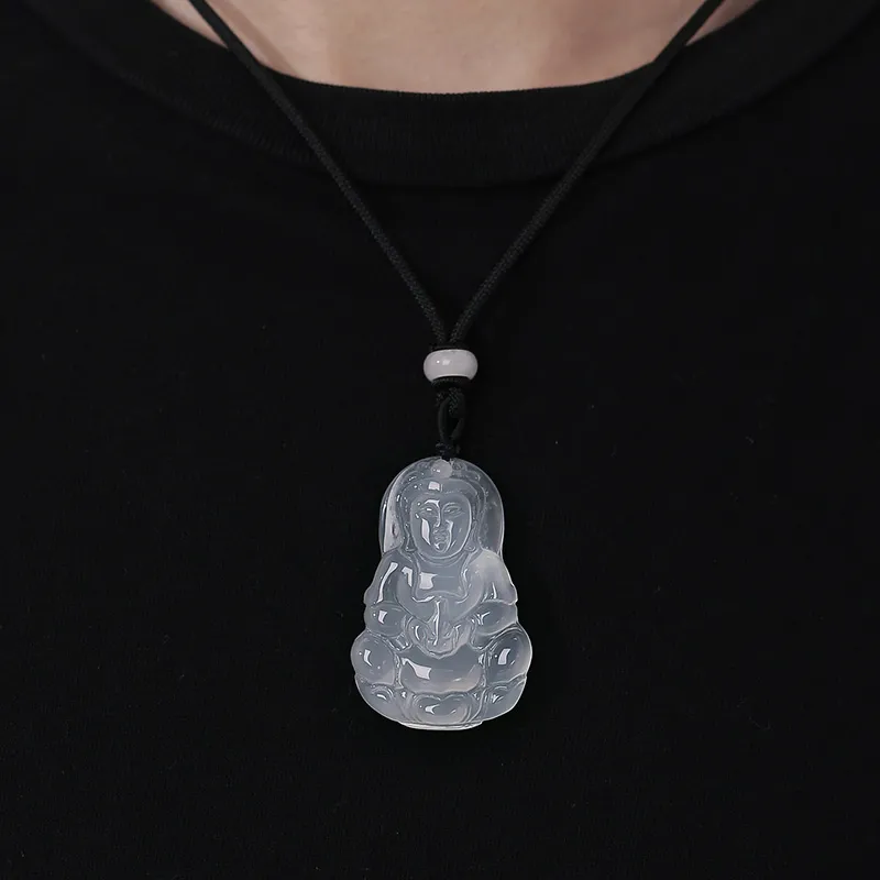 Princess Cui Chalcedony Jade Necklaces Unisex-8