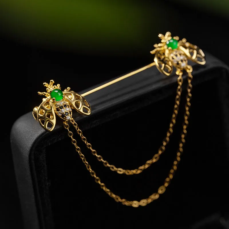 Princess Cui Ice Glutinous Jadeite Brooches Unisex-2