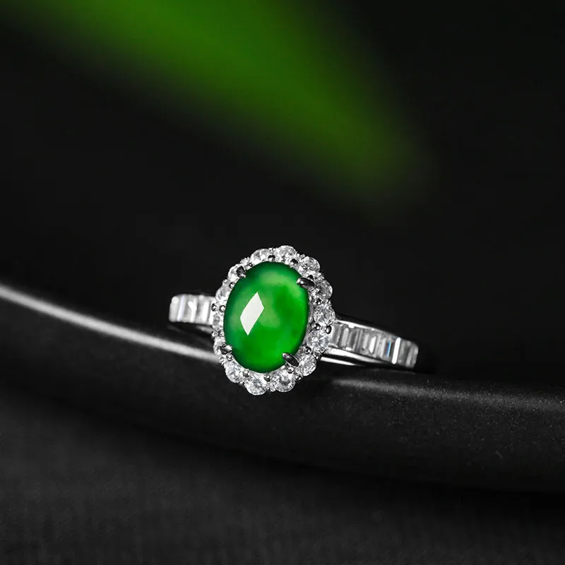 Princess Cui Ice Type Jadeite Rings Women's-7